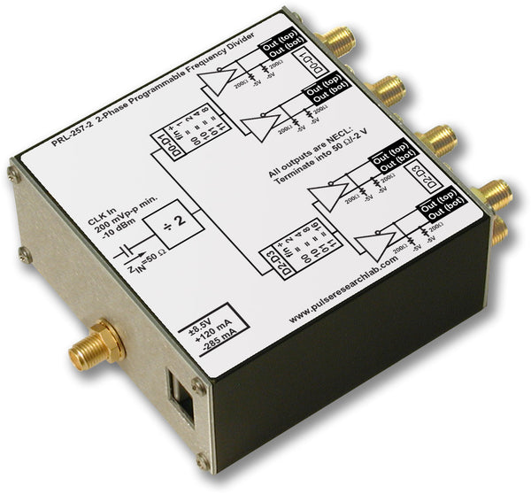 PRL-257-2, 6 GHz Programmable 2-Phase Frequency Divider (f/2-f/32), No Power Supply