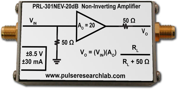 PRL-301NEV-20dB-OEM, 20 dB/250 MHz BW Amplifier Evaluation module, No Power Supply