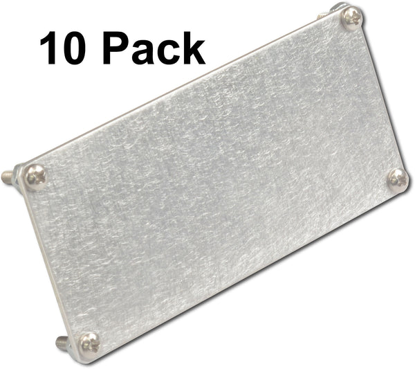 Filler plate, blank, with mounting hardware, set of 10