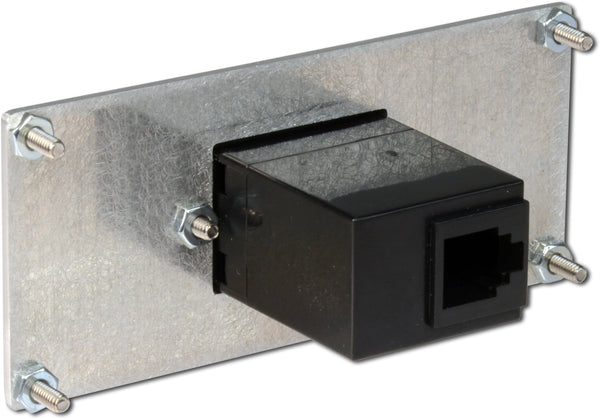 End plate with 4P4C/DC Power panel mount insert and mounting hardware ...