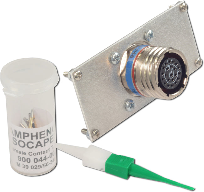 End plate, with D38999/20FC35SN Receptacle