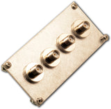 End plate, with 4 SMA bulkhead adapters and mounting hardware