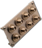 End plate, with 8 SMA bulkhead adapters and mounting hardware
