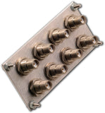 End plate, with 8 SMA bulkhead adapters and mounting hardware