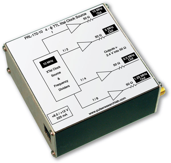 4-Phase TTL Clock Source (f, f/2, f/4, f/8), SMA Outputs