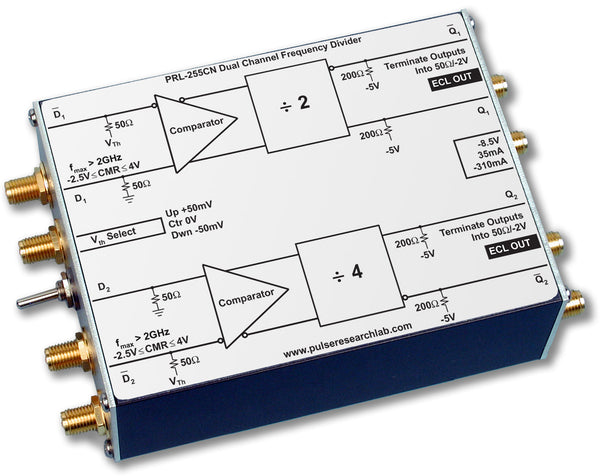 PRL-255CN-OEM, Small Signal Freq. Divider (f/2, f/4), NECL Outputs, No Power Supply