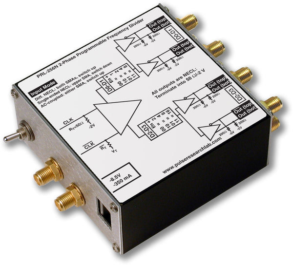 PRL-256N-OEM, 2-Phase Programmable NECL Frequency Divider (f/1 - f/16), No Power Supply