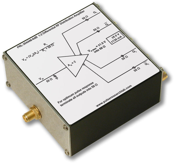 PRL-304ANI-0dB-OEM, 1:2 Fanout Differential Amplifier, 0 dB, No Power Supply