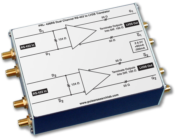 PRL-426RS-OEM, 2 Ch. RS422 to LVDS Translator, SMA I/Os, No Power Supply