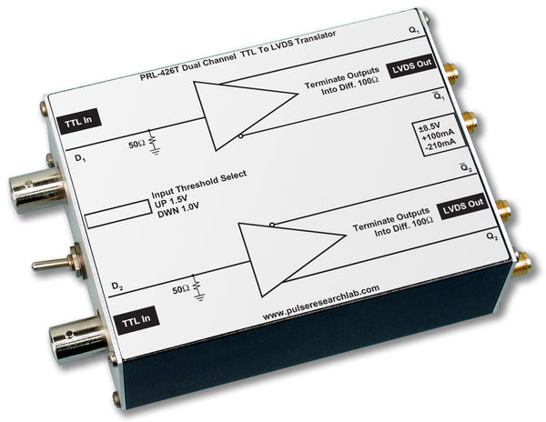 PRL-426T-OEM, 2 Ch. TTL to LVDS Translator, SMA Output Connectors, No Power Supply