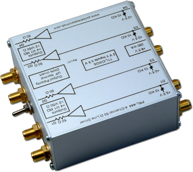 4 Channel High Input Impedance 50 Ohm TTL Line Driver – Pulse Research Lab