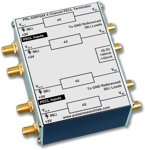 PRL-550PQ4X-OEM, 4 Channel PECL Terminator, No Power Supply