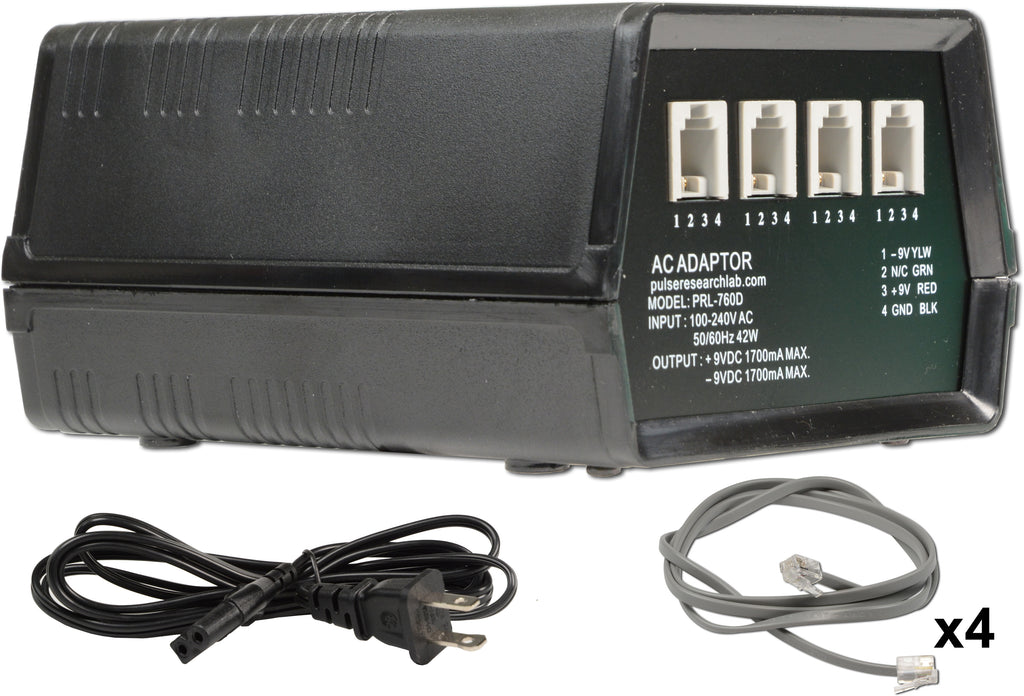PRL760D120/220, ±9.0 V/1.8 A, AutoSwitching AC adapter w/AC power c
