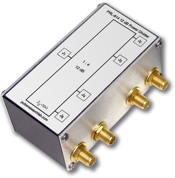 PRL-814, 12 dB (1:4) RF Power Splitter, SMA I/O Connectors